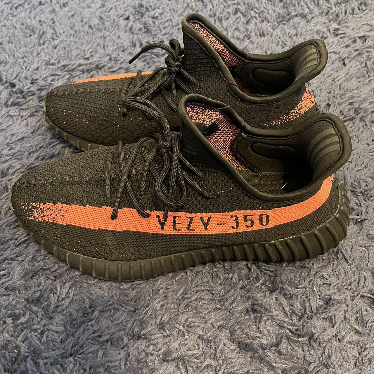 yeezy trainers black and red