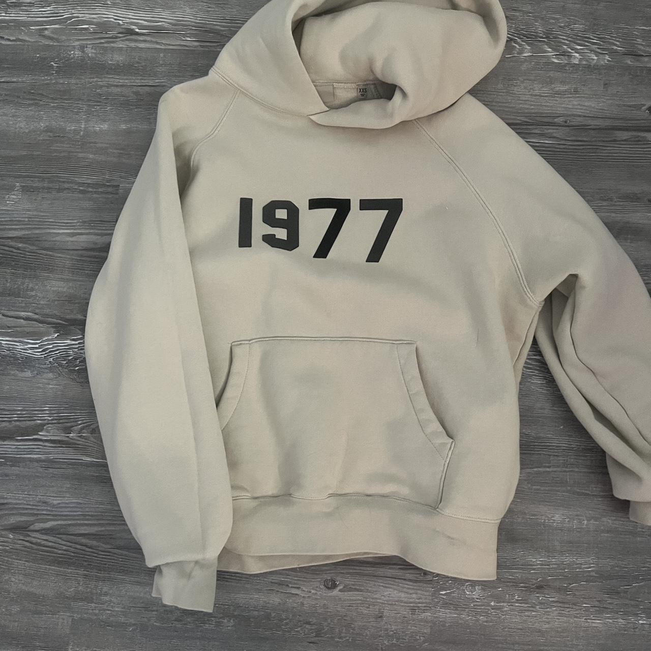 essentials 1977 hoodie - wheat best fit for someone... - Depop