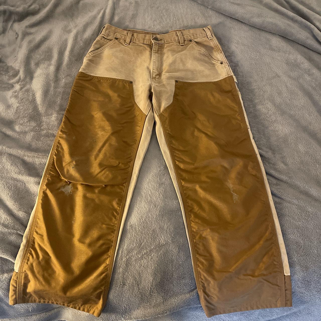 Vintage carhartt double knee pants 36 waist, 30... - Depop