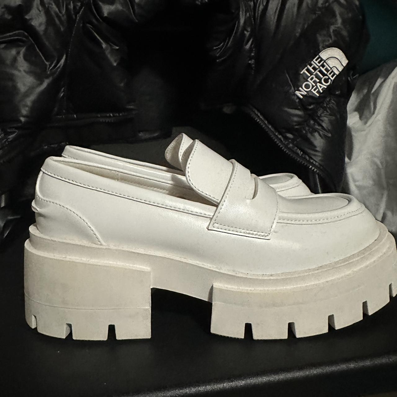 H&M white heeled loafers, size US 5! light wear,... Depop