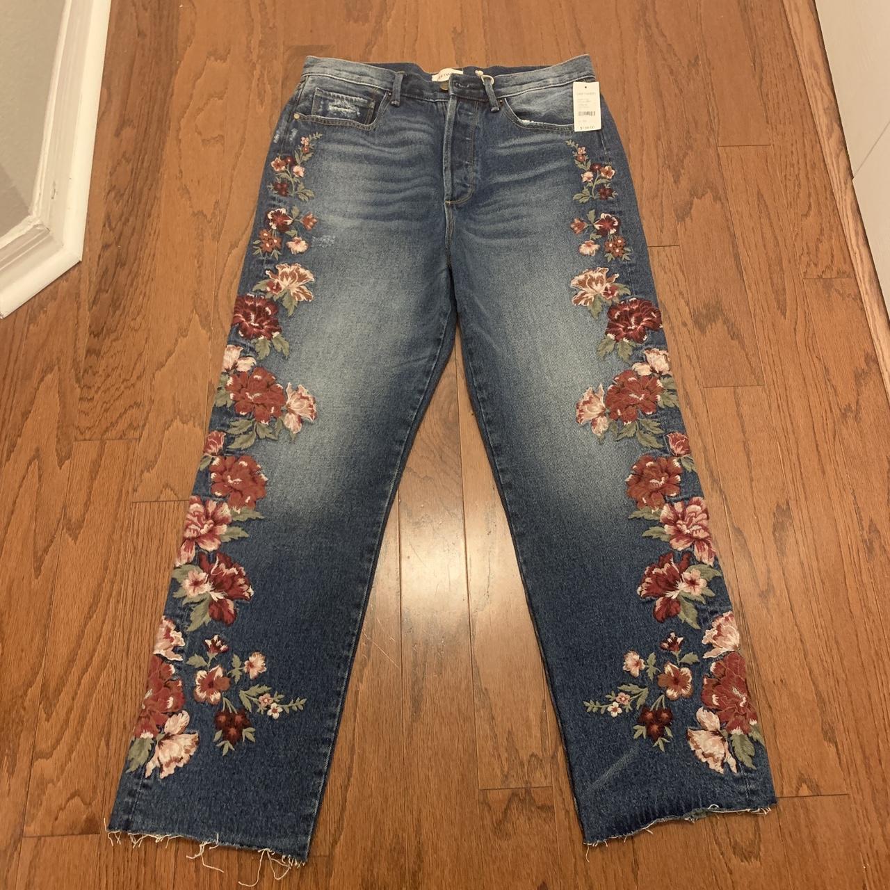 Driftwood Women's Navy and Burgundy Jeans
