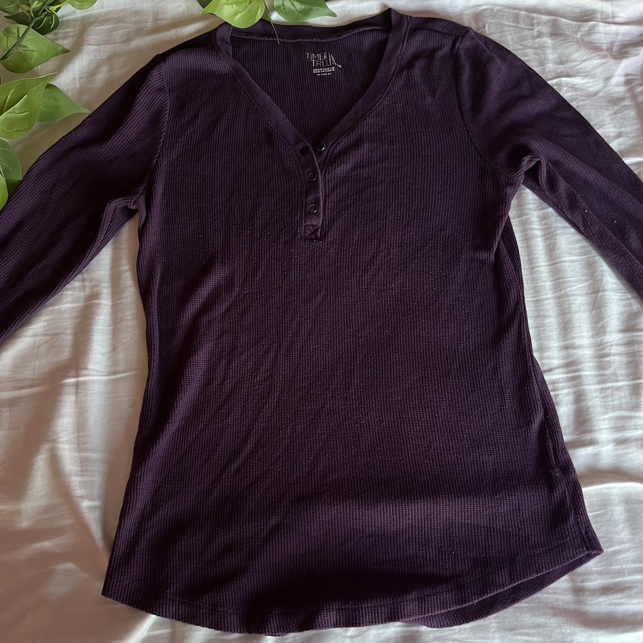 Time and Tru Women's Purple Shirt | Depop