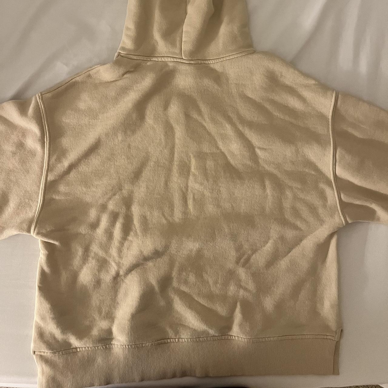 Zara Cream Hoodie Depop
