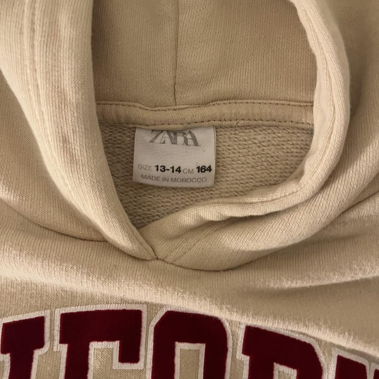 Zara Cream Hoodie Depop