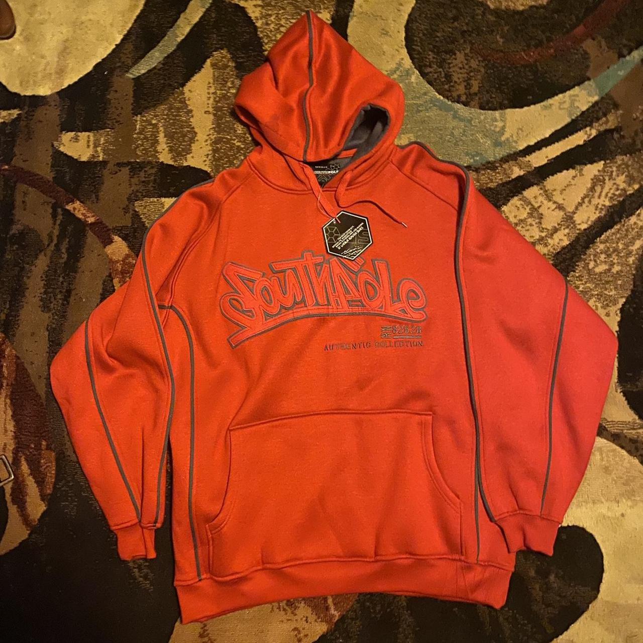 Rare Red Southpole y2k hoodie graffiti logo/sick... - Depop