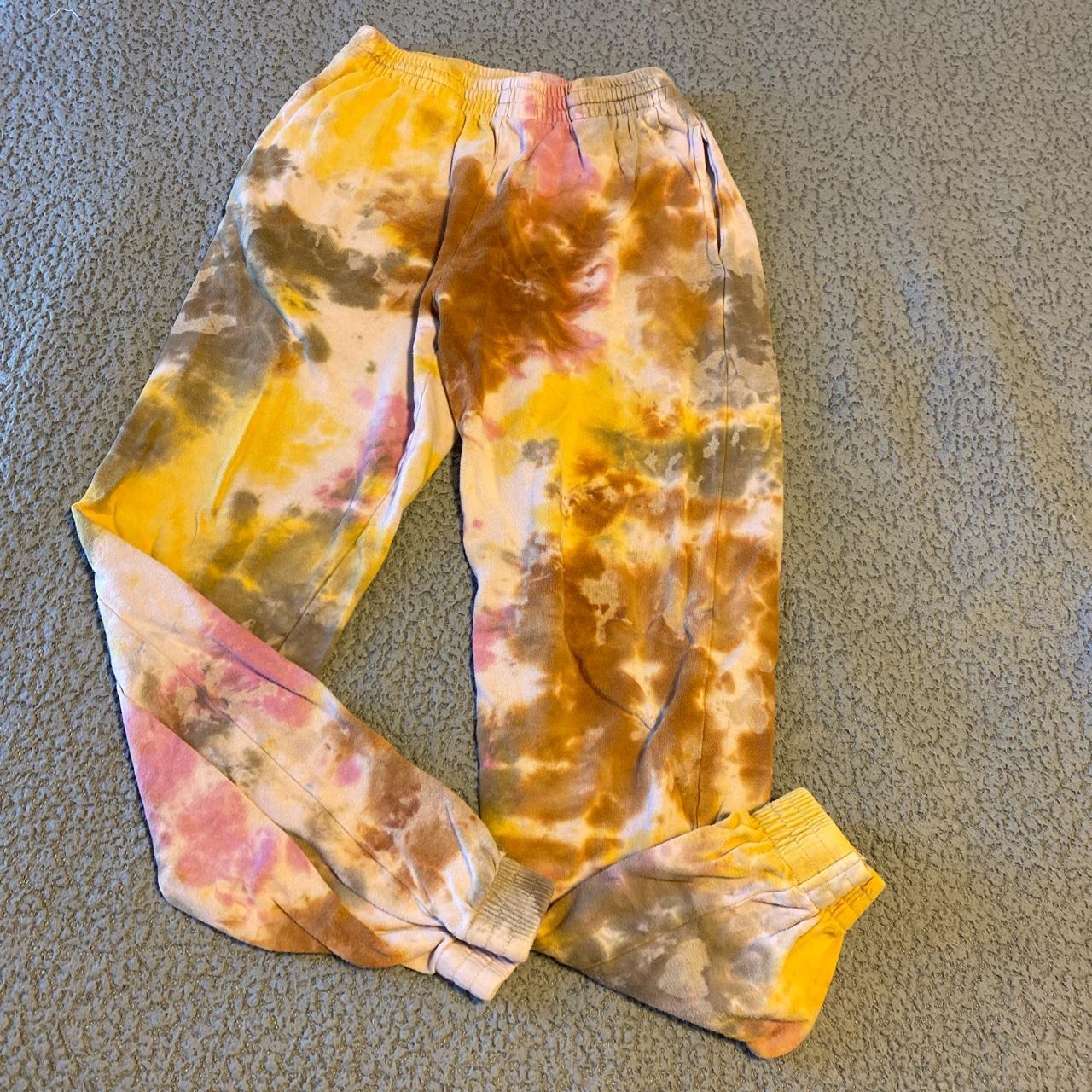 wild fable tie dye sweatpants yellow size small