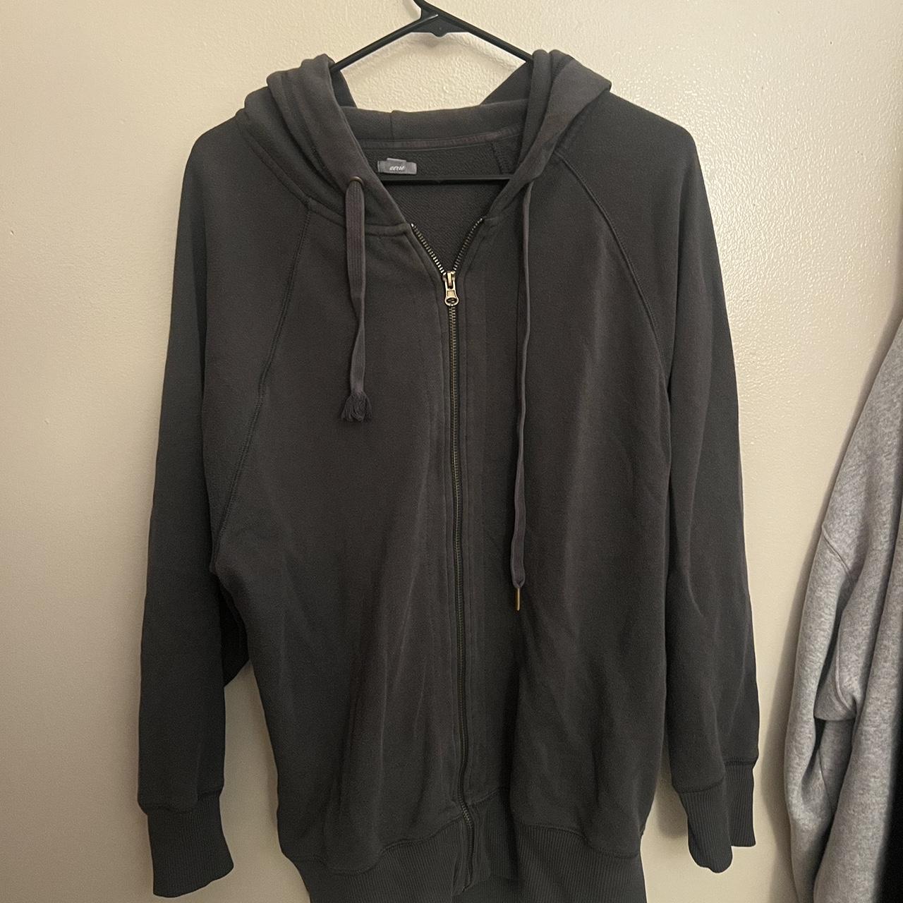 Dark grey aerie zip up, size medium, fits pretty... - Depop