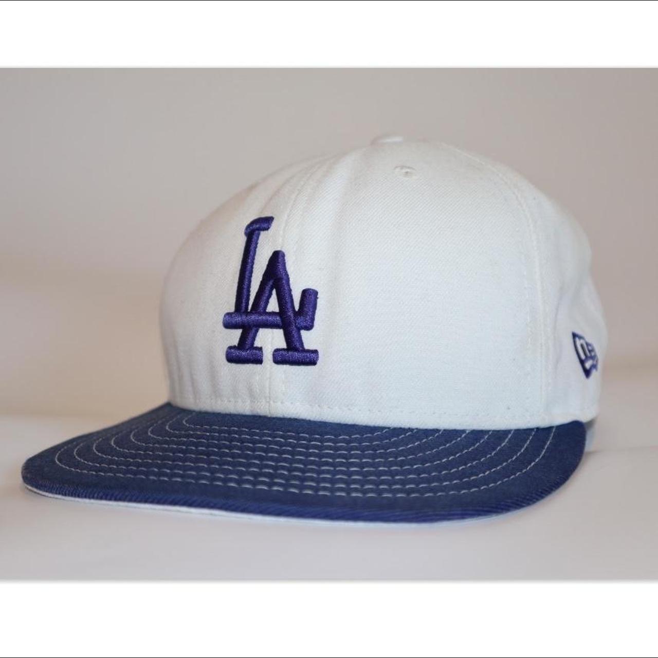 Men's White and Blue Hat | Depop