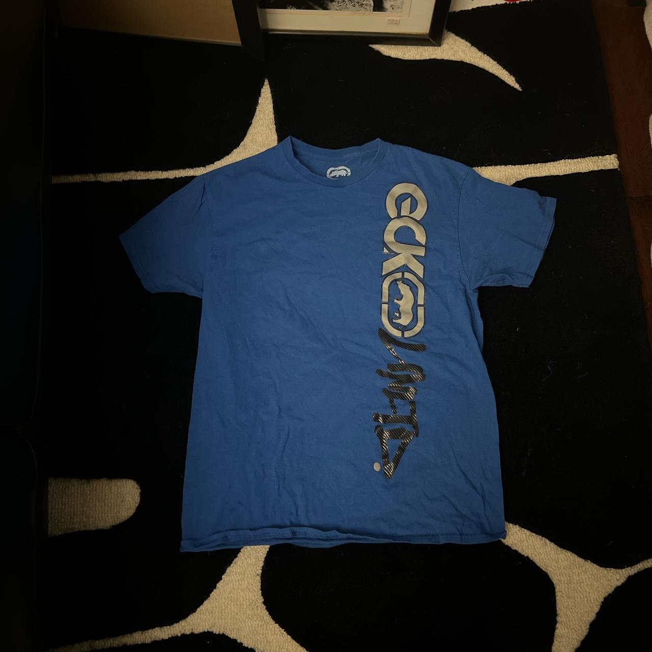 Ecko Unltd Mens Blue And Black T Shirt Depop 1854