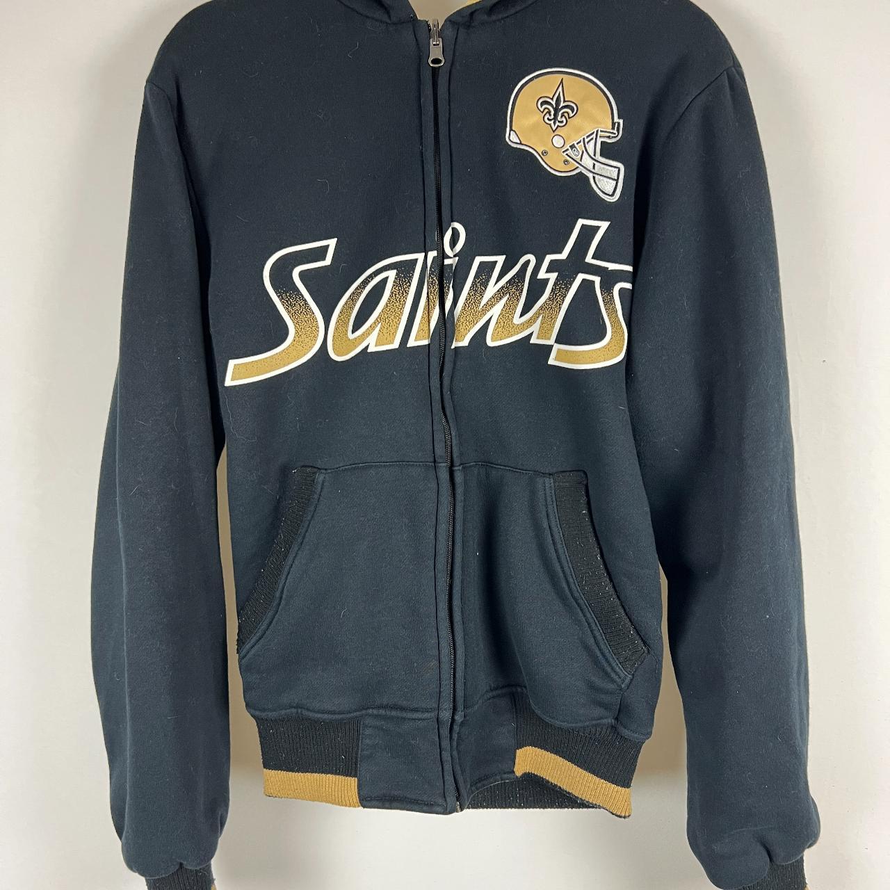 NFL Men's Black and Gold Jacket Depop