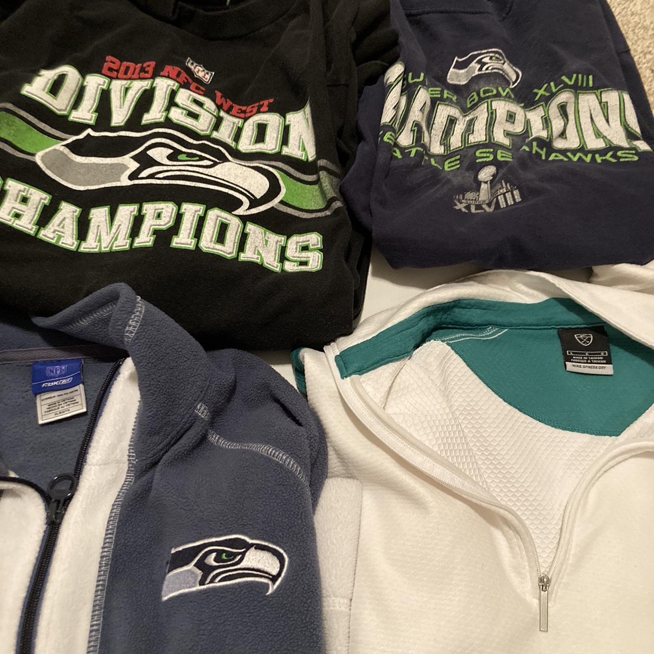 1980s Vintage Seattle Seahawks Sweatshirt Super - Depop