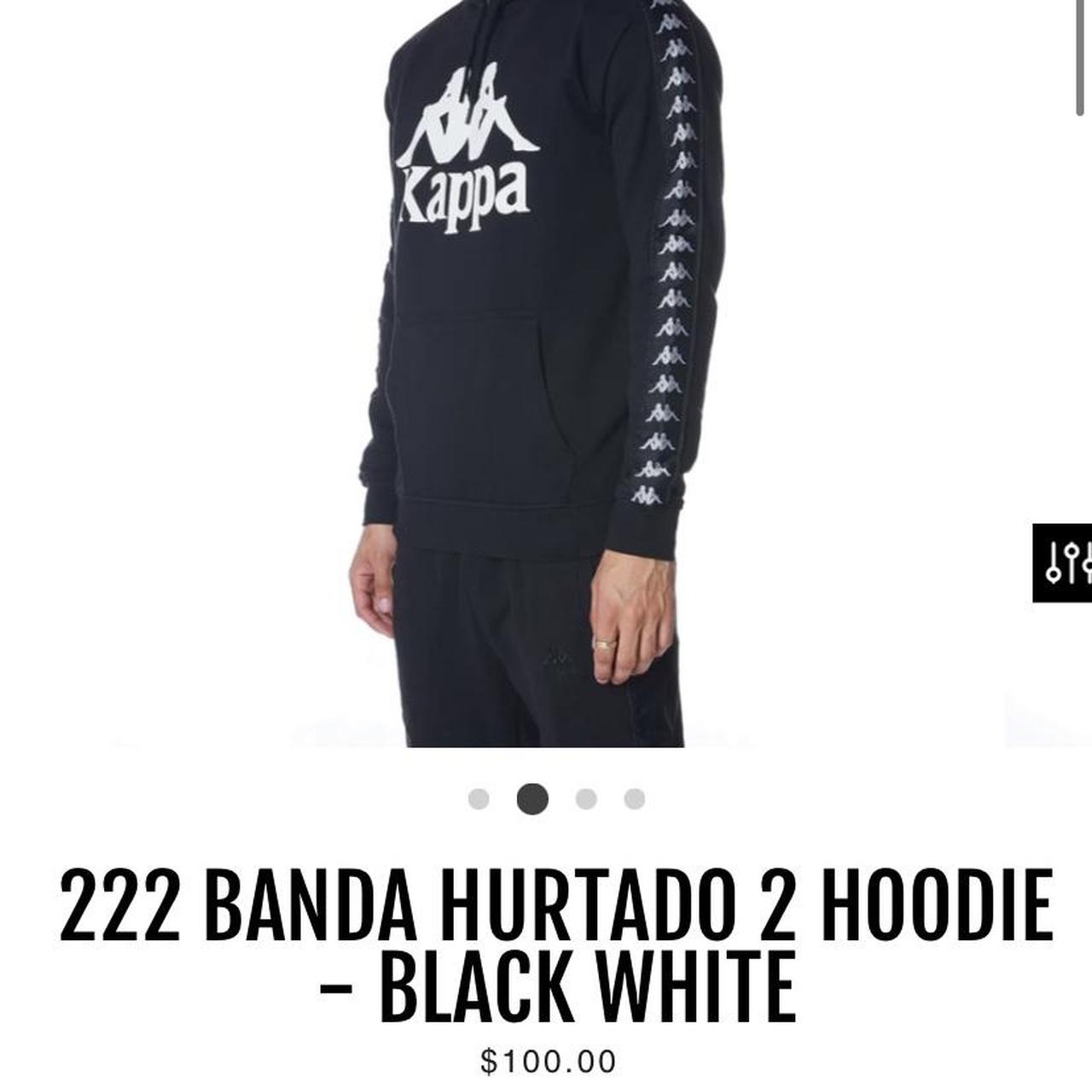 Kappa hoodie black outlet and white