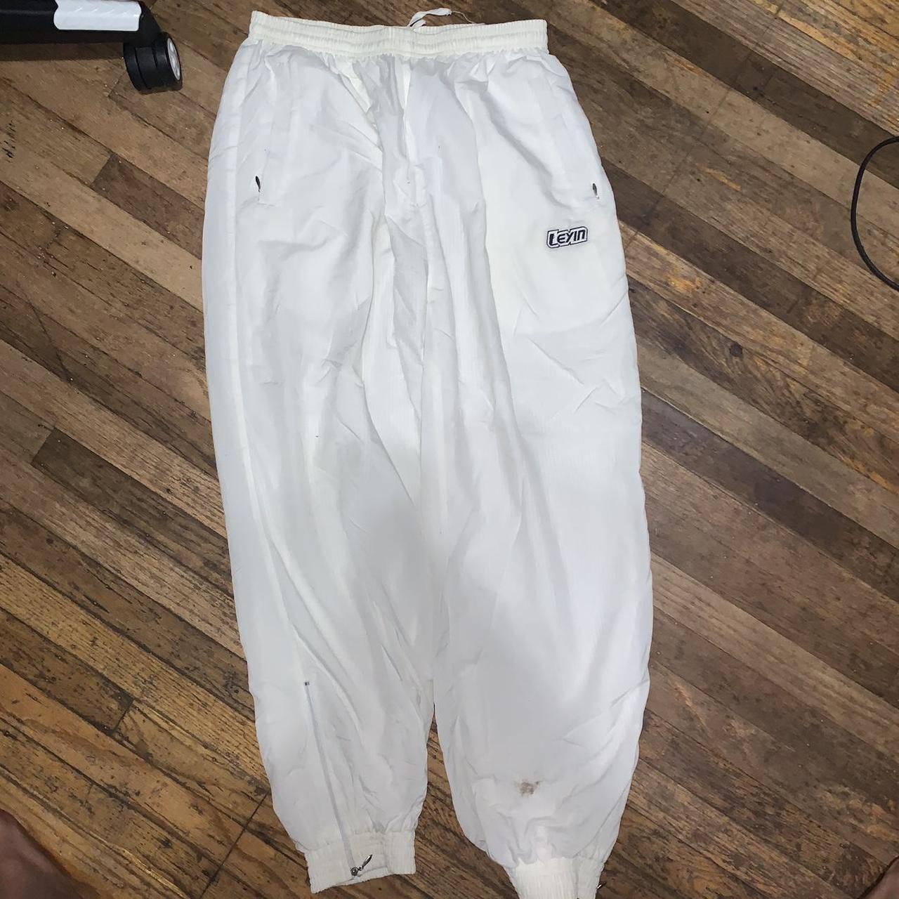 parachute pants ( stains on the bottom of the pant... - Depop