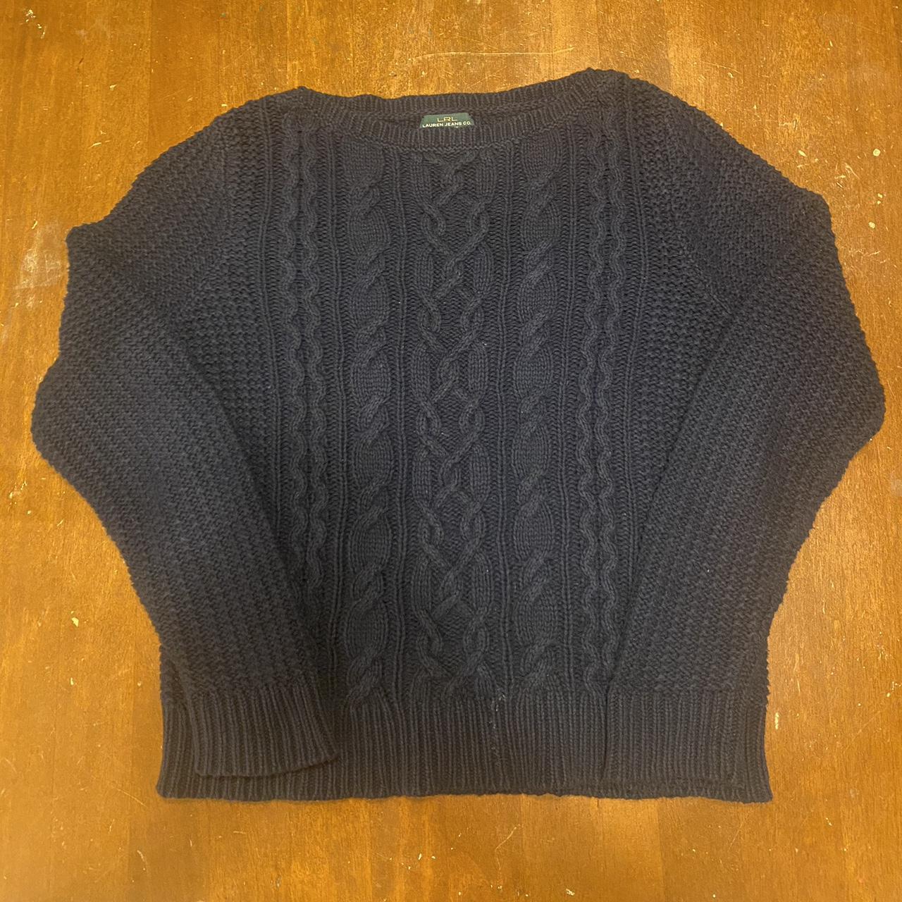 Lauren Ralph Lauren navy knit sweater. Super cute... - Depop