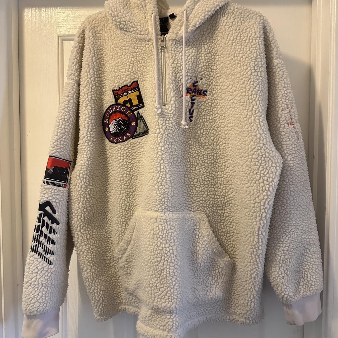 Travis Scott Cactus Trails Half-Zip Sherpa Hoodie - Depop