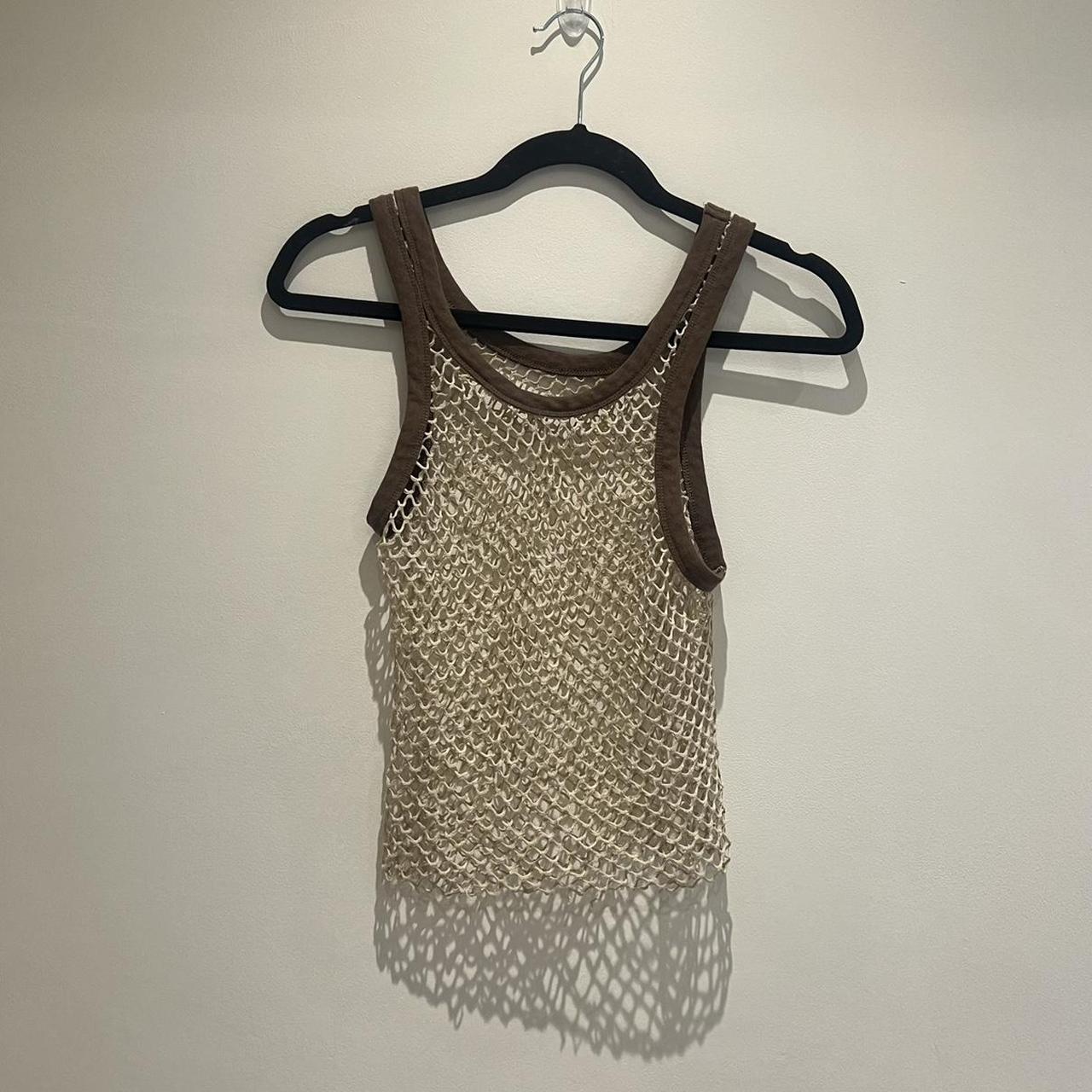 Jaded London knit fishnet cropped tank top No longer... - Depop