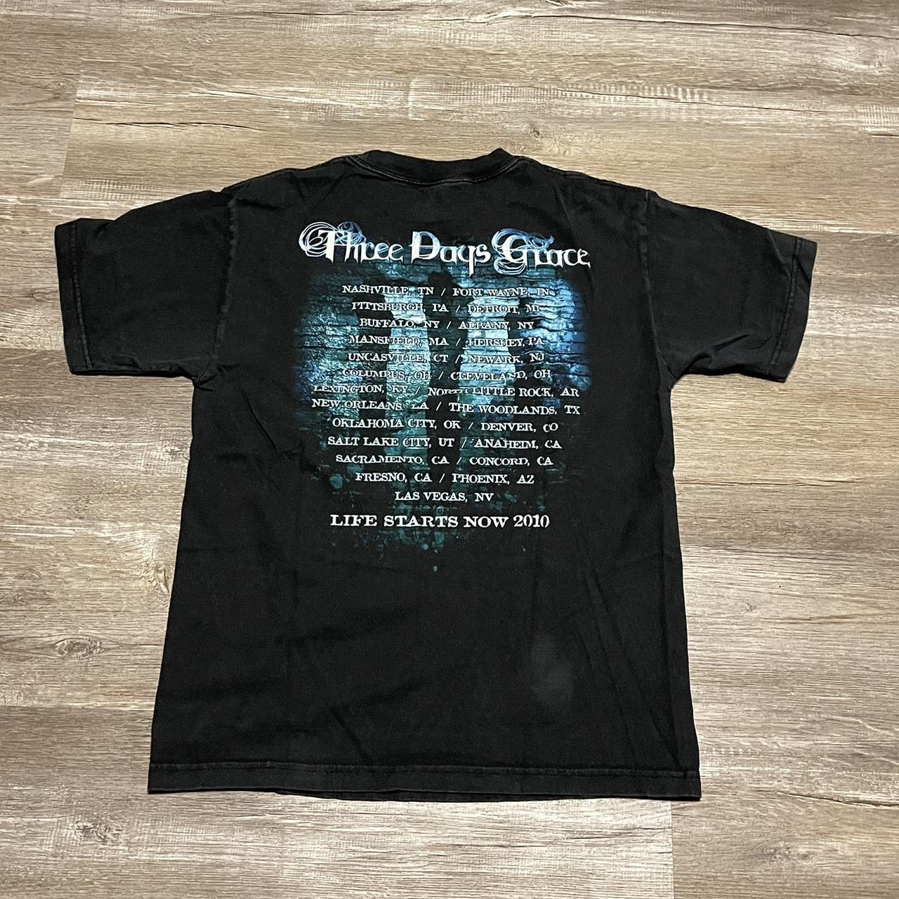 2010 Three Days Grace Band T Shirt Big graphic in... Depop