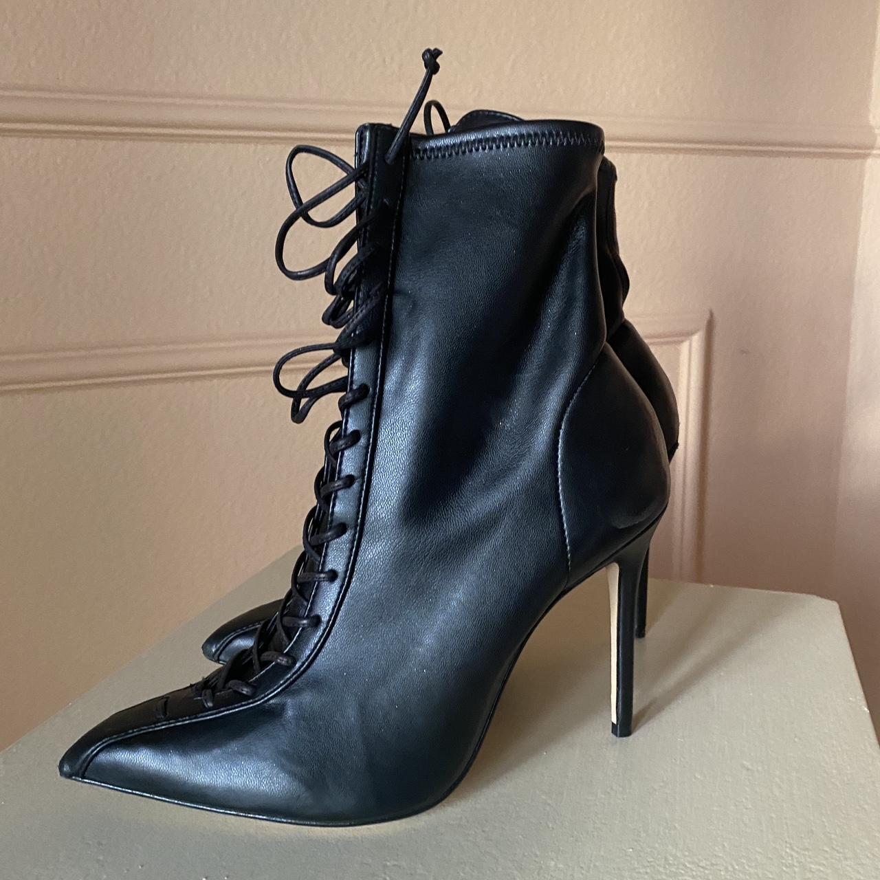 schutz lace up booties