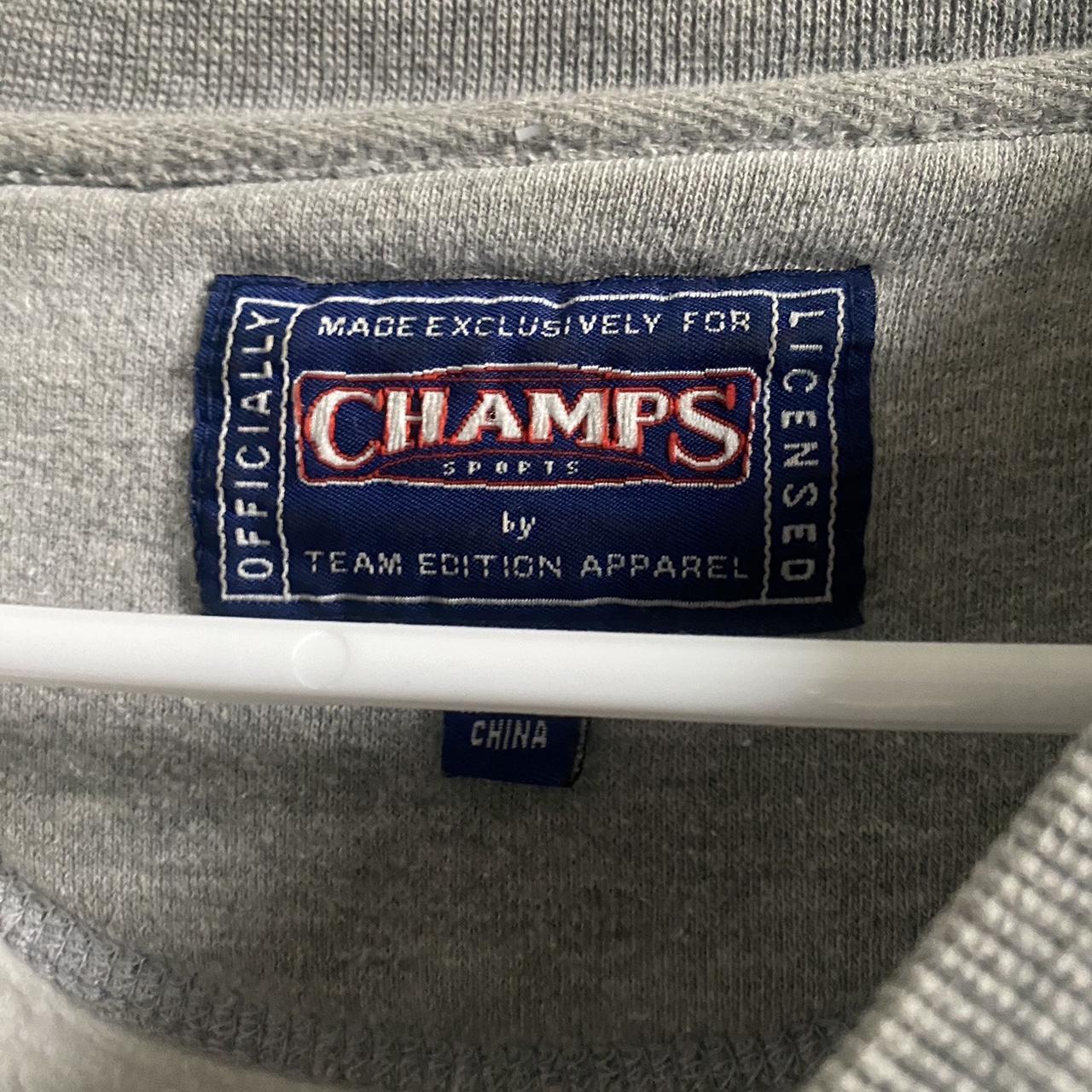 Champion Women's Grey and Yellow Jumper | Depop