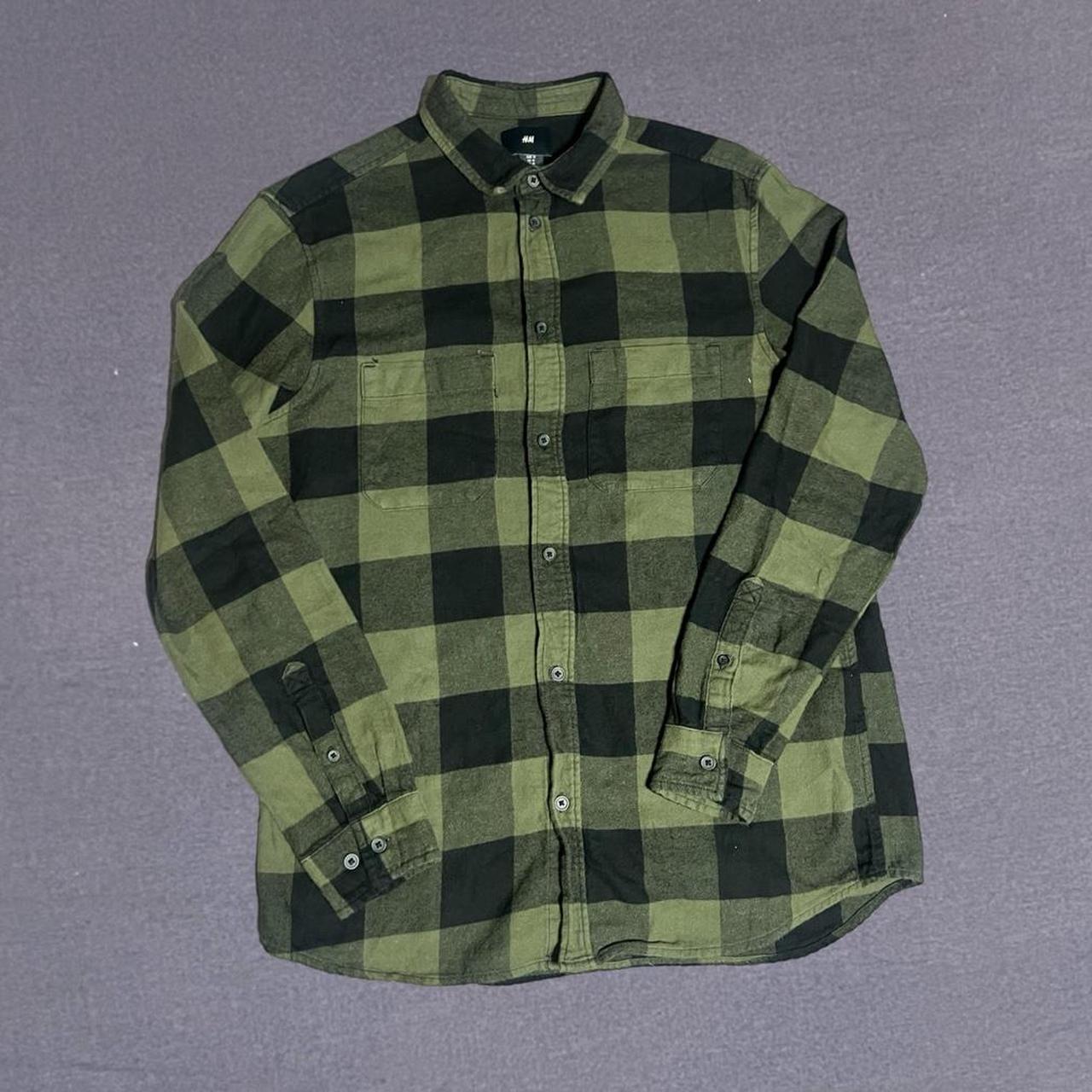 H&M Green Flannel. Still in excellent condition,... - Depop