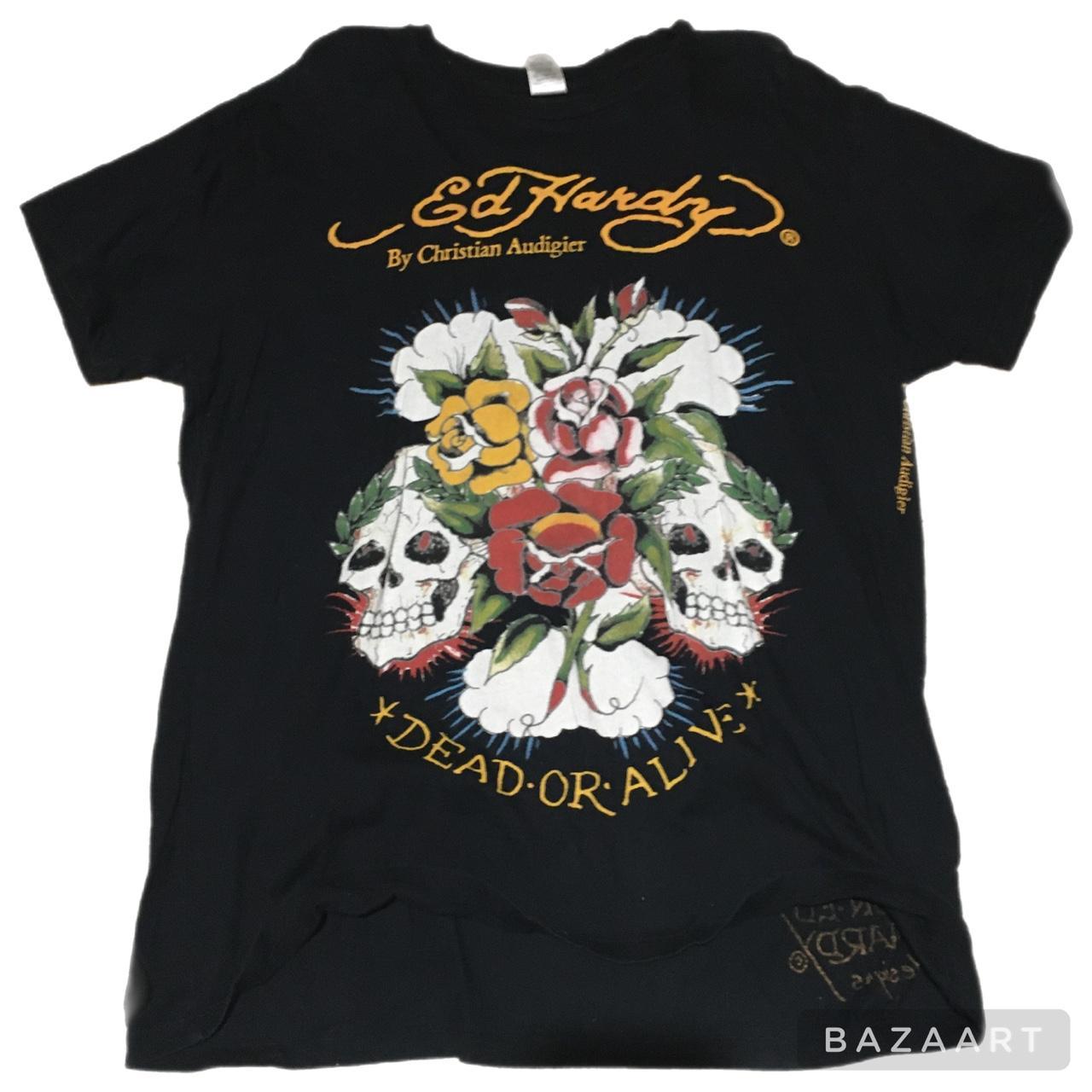 2000s Ed Hardy Skull T-shirt 💀 Size :Xl May have... - Depop