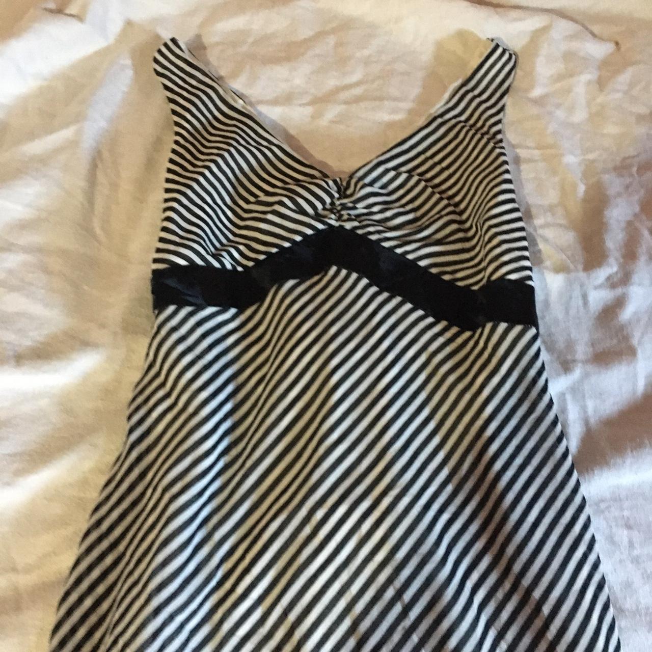 Y2K tie back slip midi dress 🖤 Size medium... - Depop
