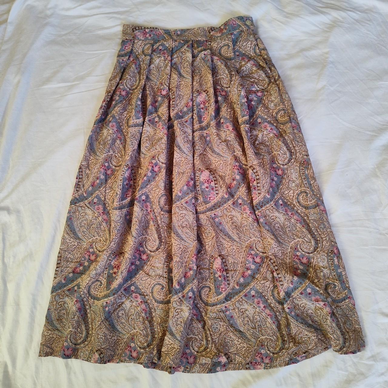 Vintage Boho Maxi Skirt Size : 10 may be reduced to... - Depop