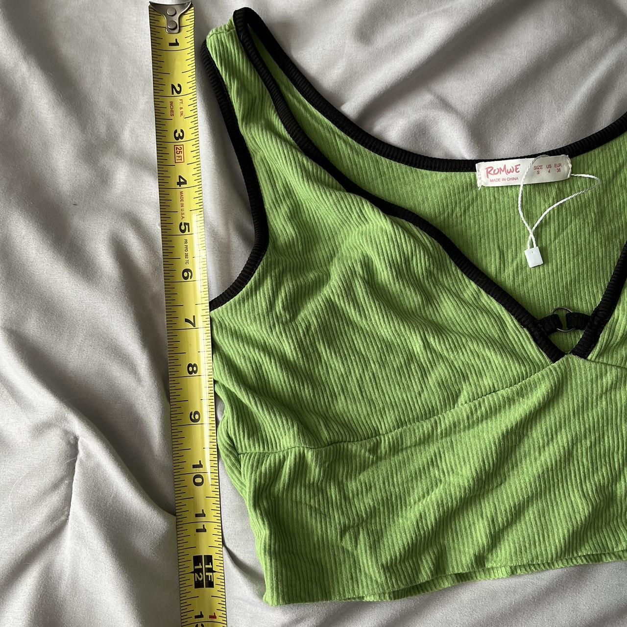 Romwe Women's Green and Black Vest (3)