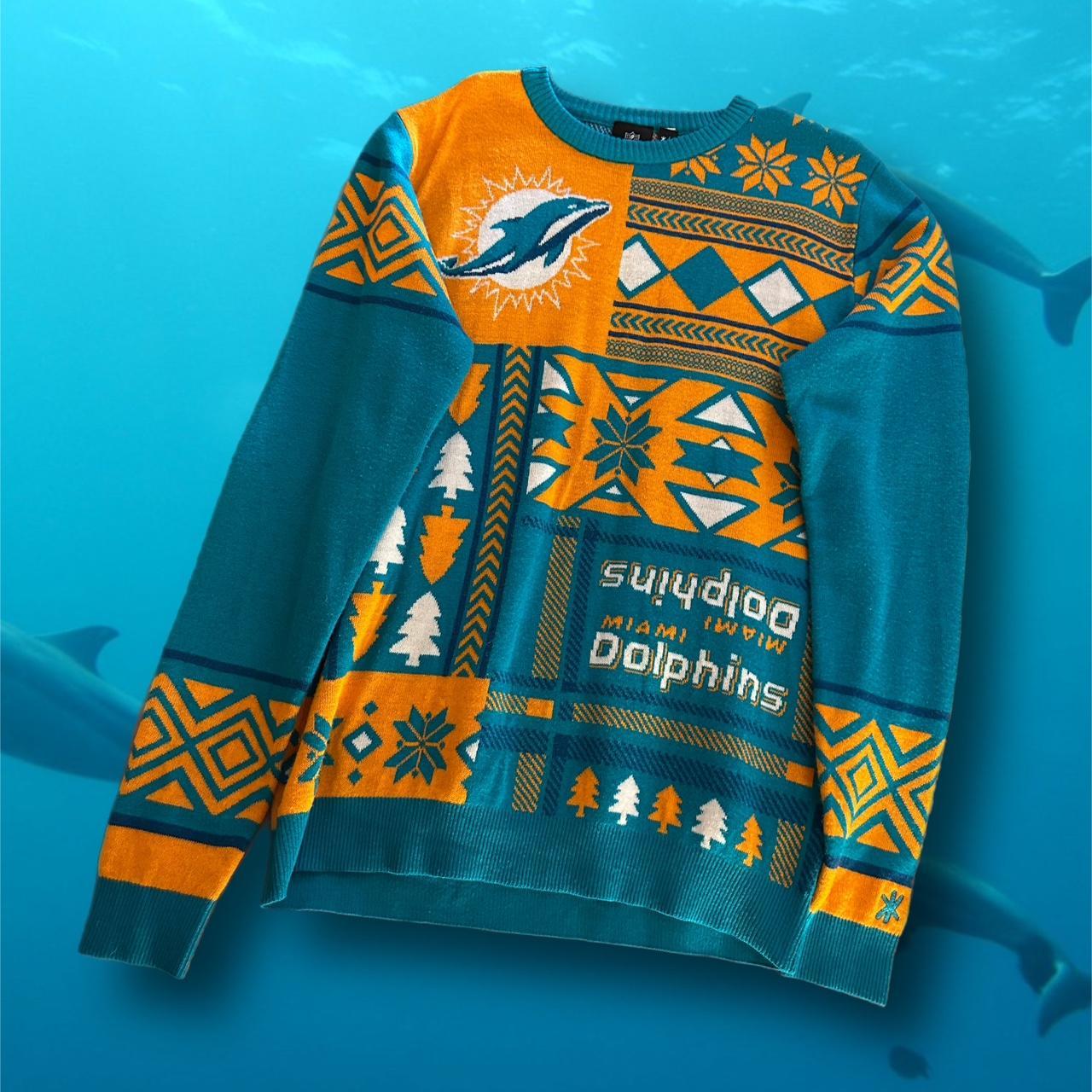 New Medium Dolphins Ugly Sweater