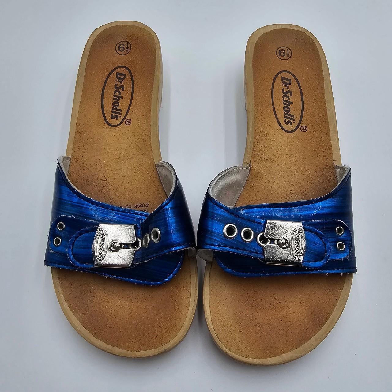 Dr scholl's navy blue sandals online