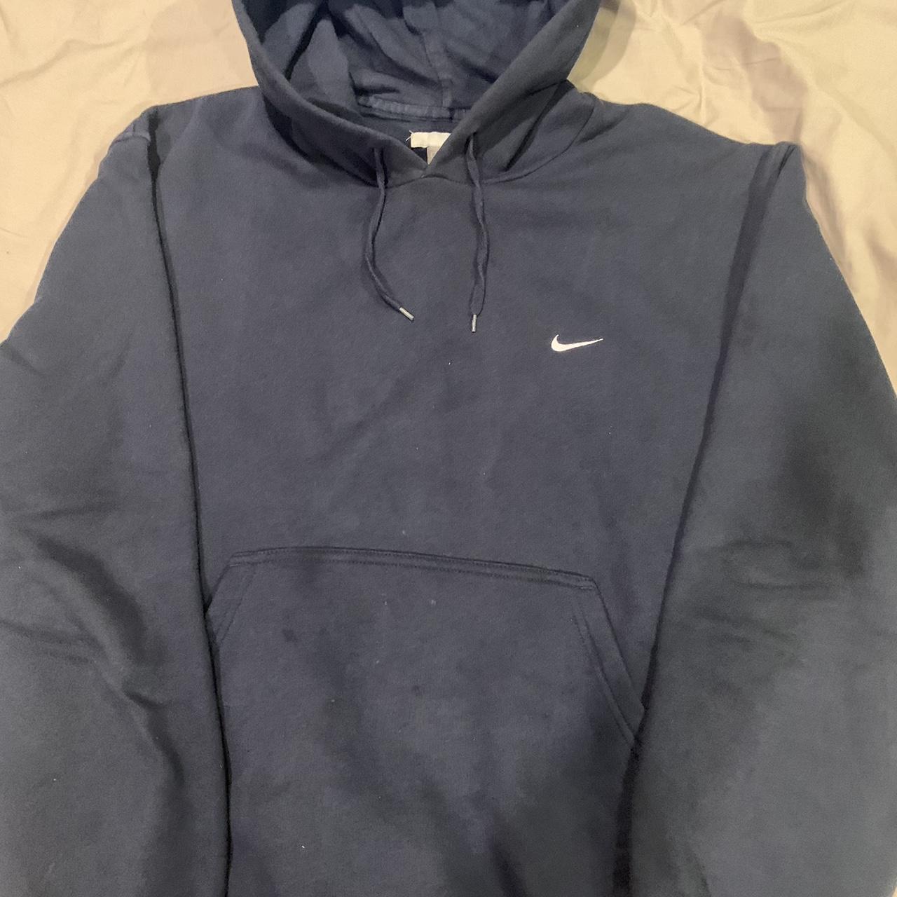 Nike Men's Navy and Blue Hoodie | Depop