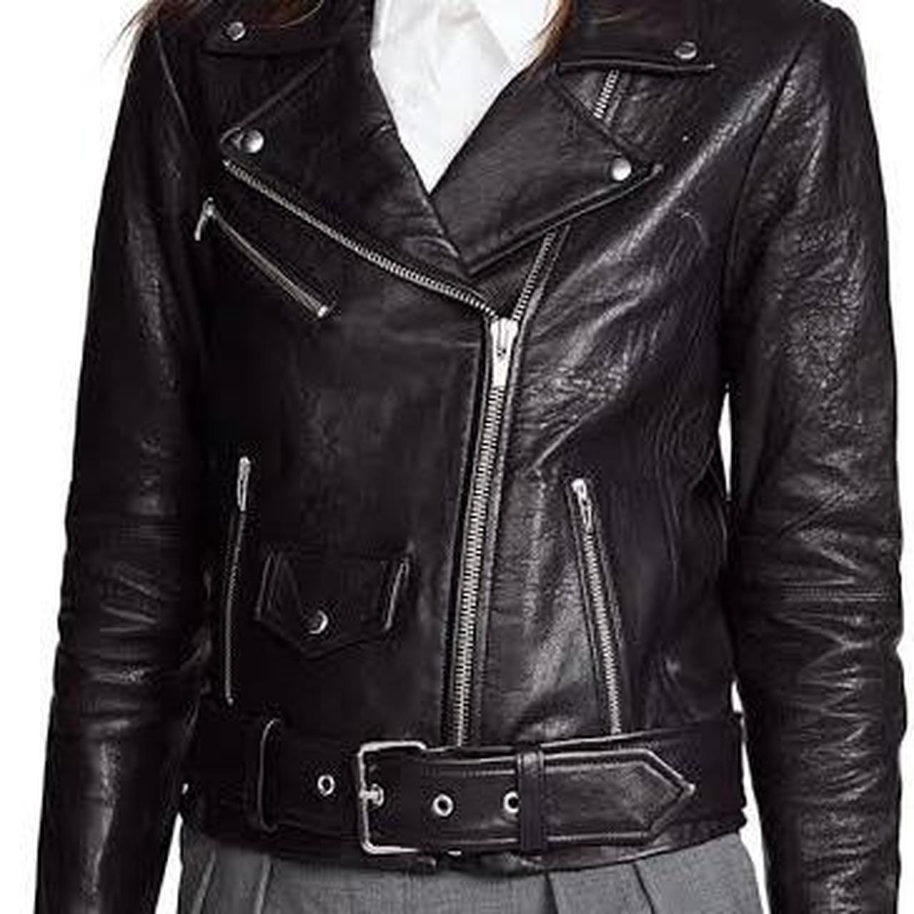 Veda Jayne leather moto jacket size p Small tear