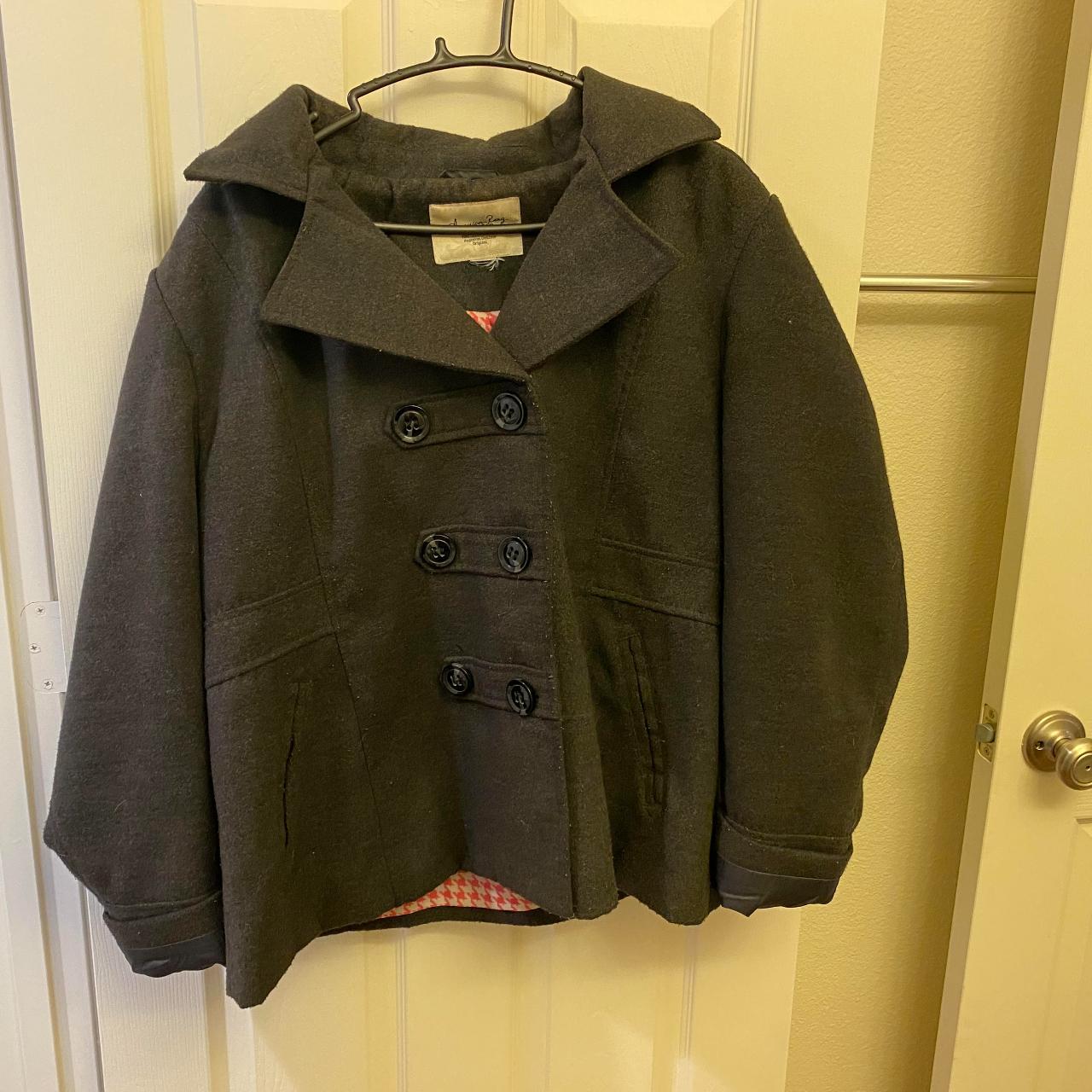 American Rag Coat with Hoodie No size tag but fits... - Depop