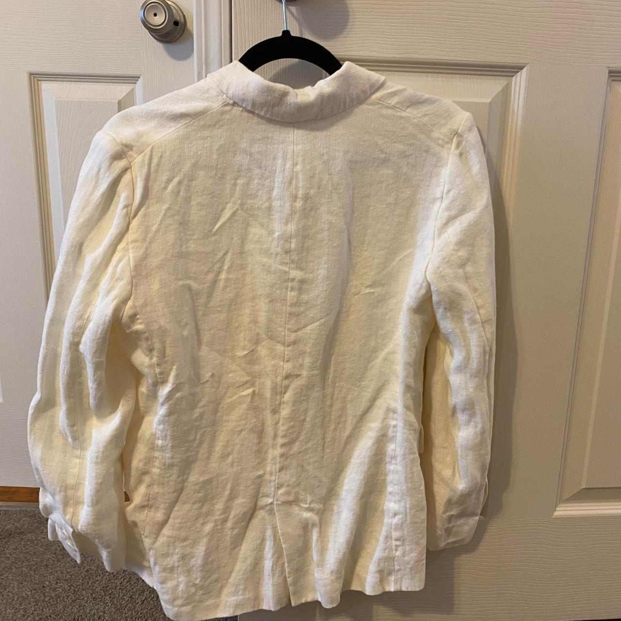 Zara Women's White Jacket | Depop