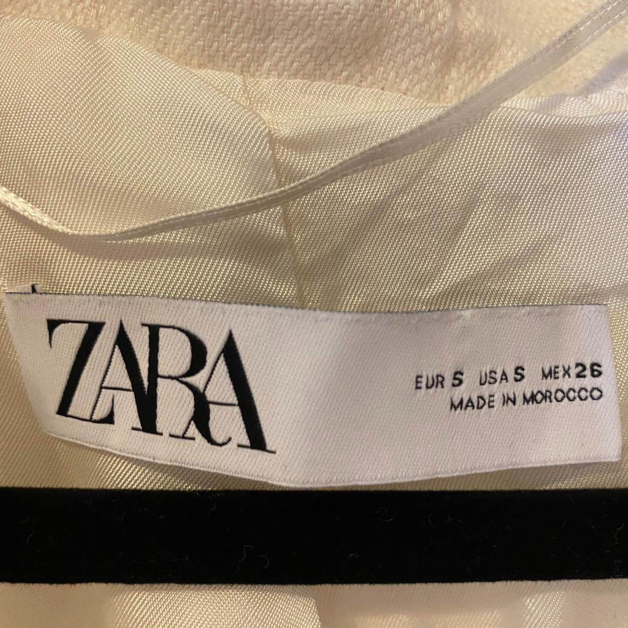 Zara Women's White Jacket Depop