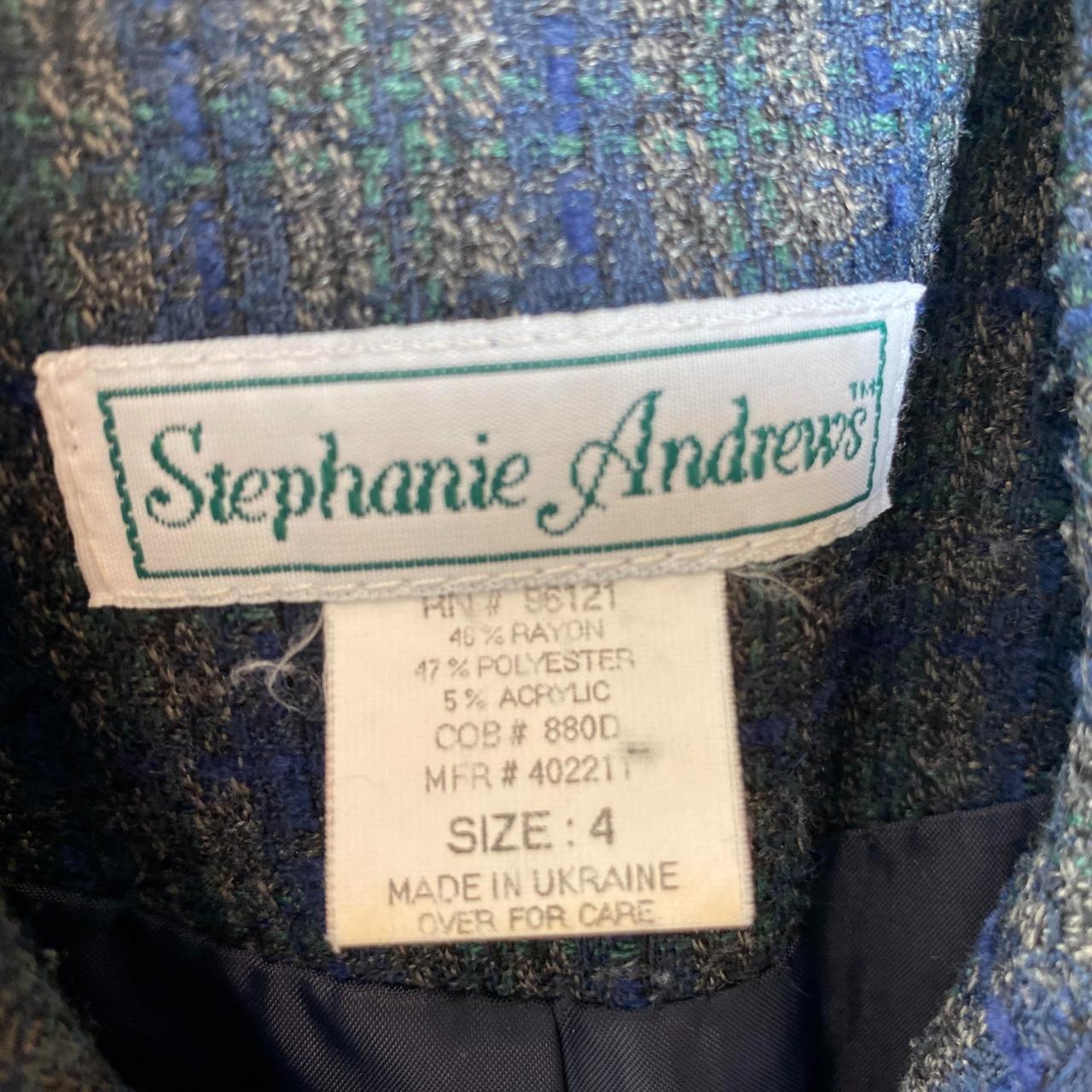Vintage Stephanie Andrews Tweed Suit Jacket Size... - Depop