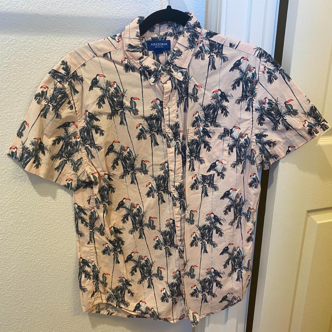 Toucan Novelty Buttoned Down Shirt Size Medium - Depop