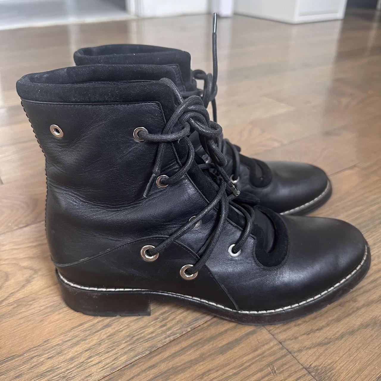 Black combat boots by Proenza Schouler size 38. Fit