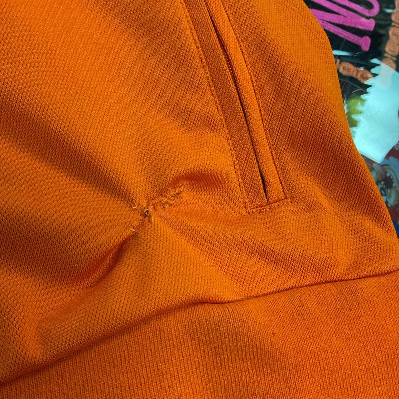 Orange Lacoste Zip up Track jacket sz... Depop