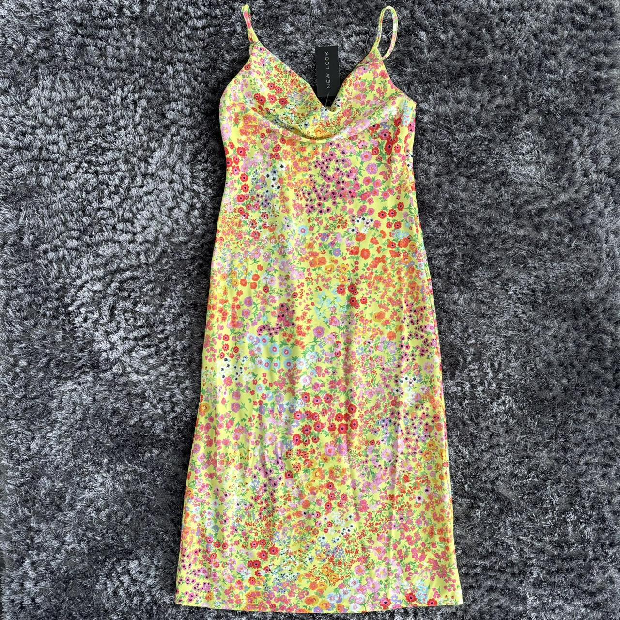 Brand New with Tags New Look Yellow Floral Cowl Depop