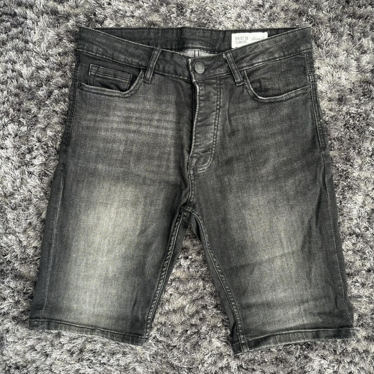 Primark Black Slim Fit Denim Shorts Men s UK Waist 30 Depop