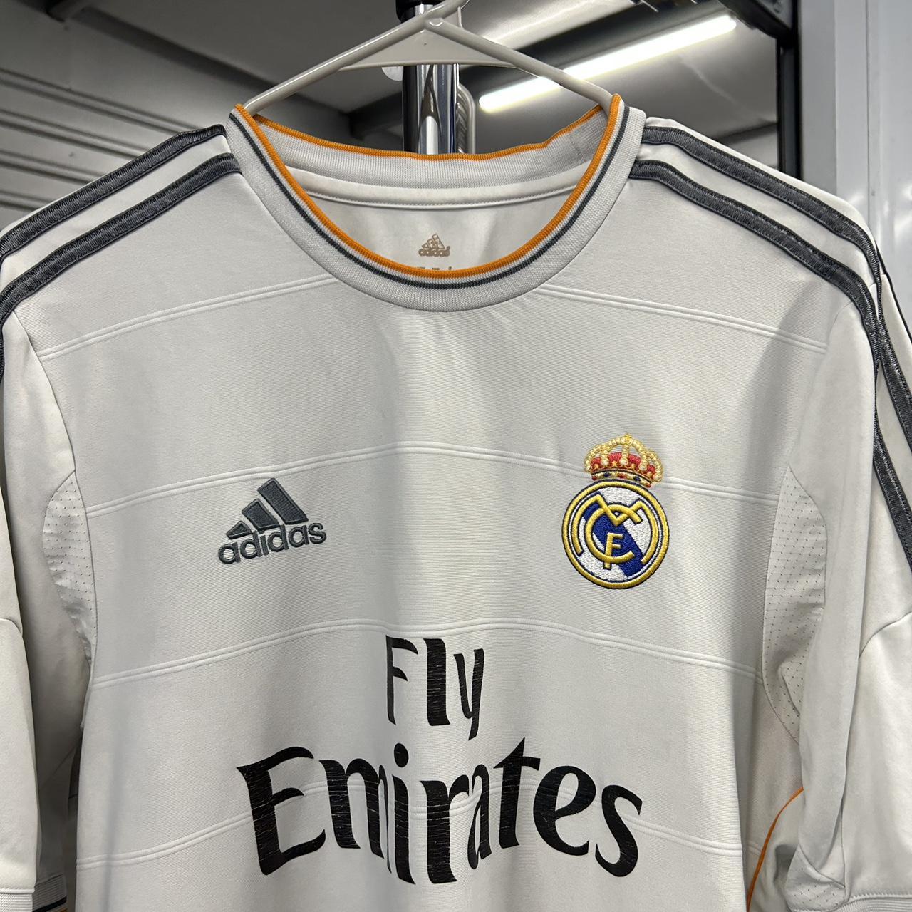 adidas real madrid 2013-14 orange classic third top - Depop