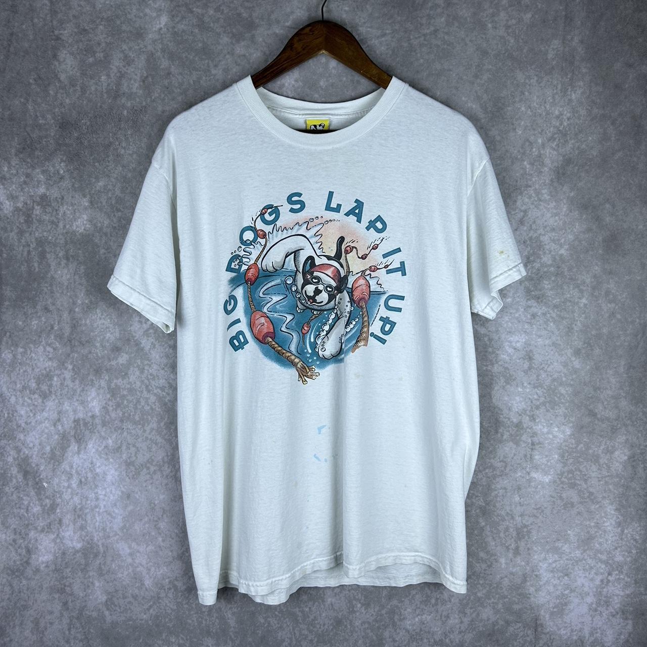 Vintage 90’s Big Dogs Lap it up graphic... - Depop