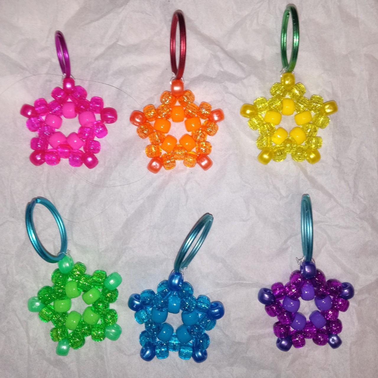 Keychain Pony Bead String Box DIY 10 Sets Bead Animals Keychain