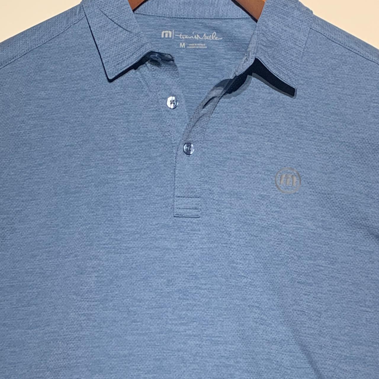 TravisMathew Men's Blue Shirt | Depop