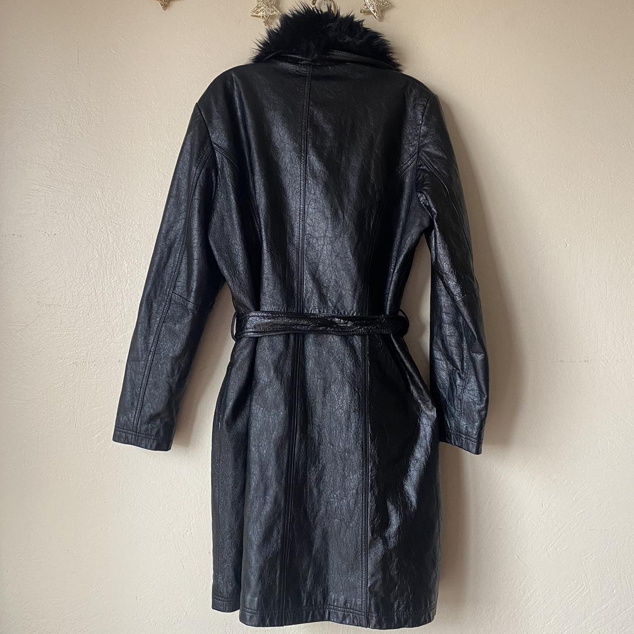 Vintage 90s wilsons textured leather maxima trench... - Depop