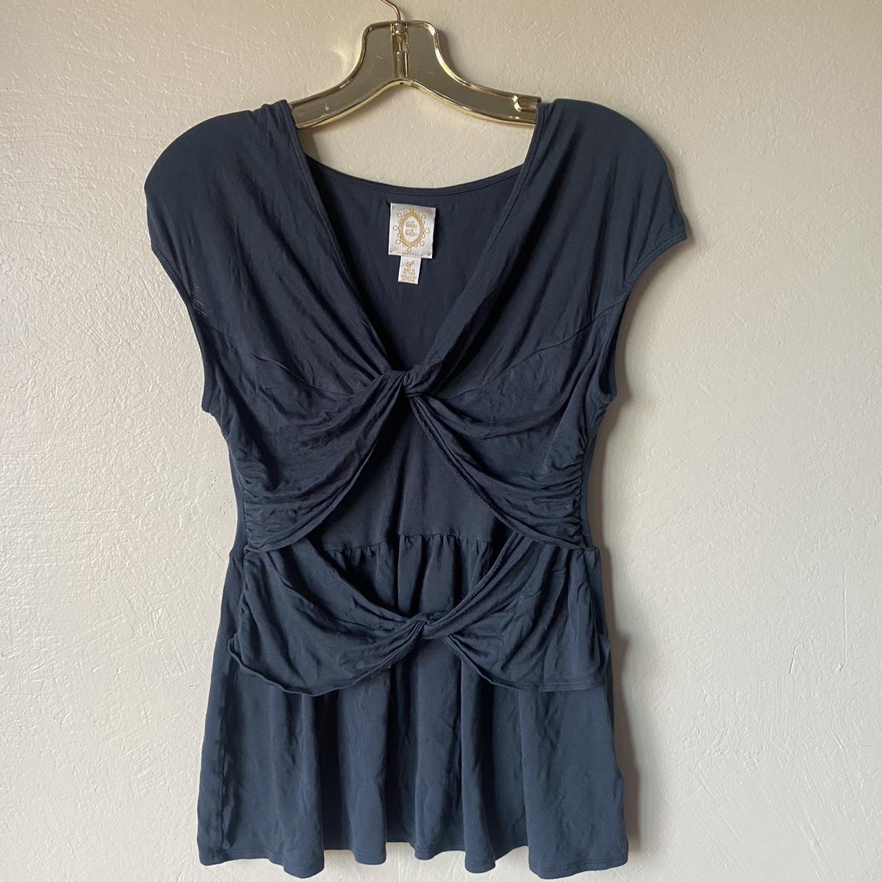 Anthropologie Ric Rac double knot front grey flowy... - Depop