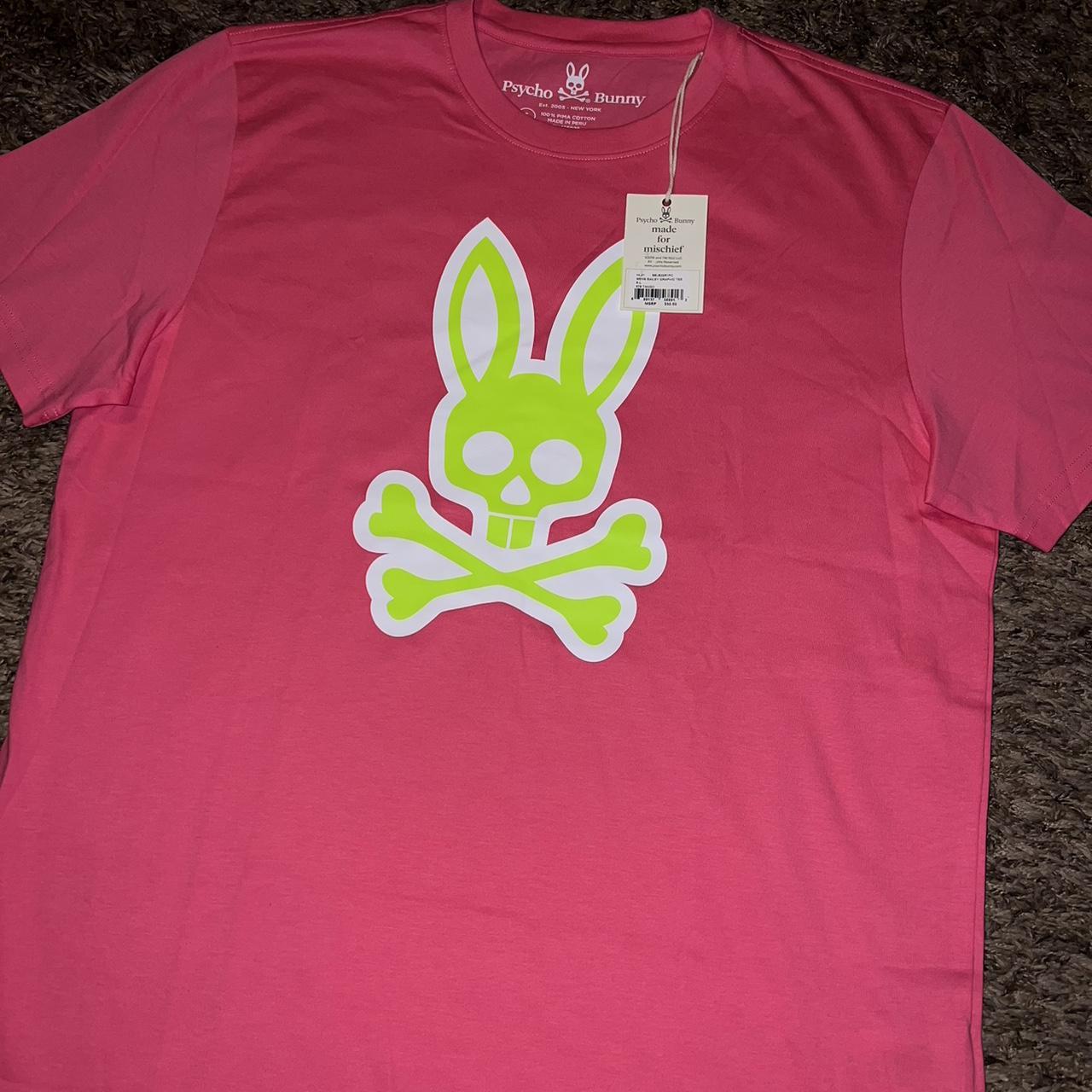 Psycho Bunny Men's Pink T-shirt