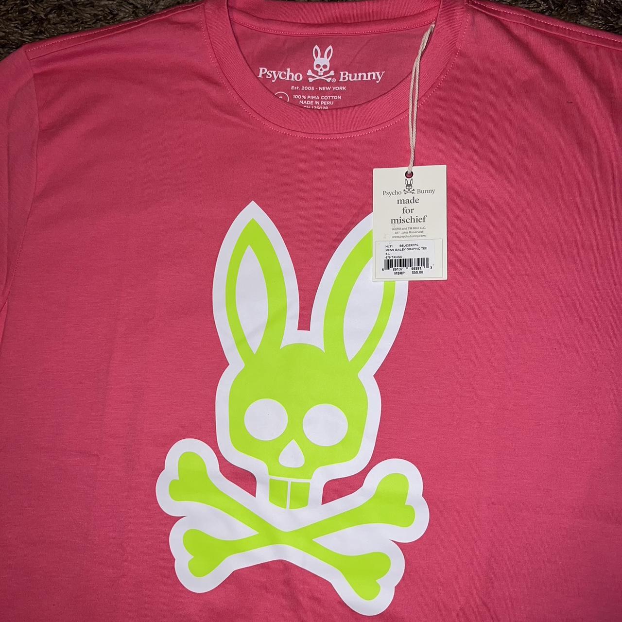 Psycho Bunny Men's Pink T-shirt (4)