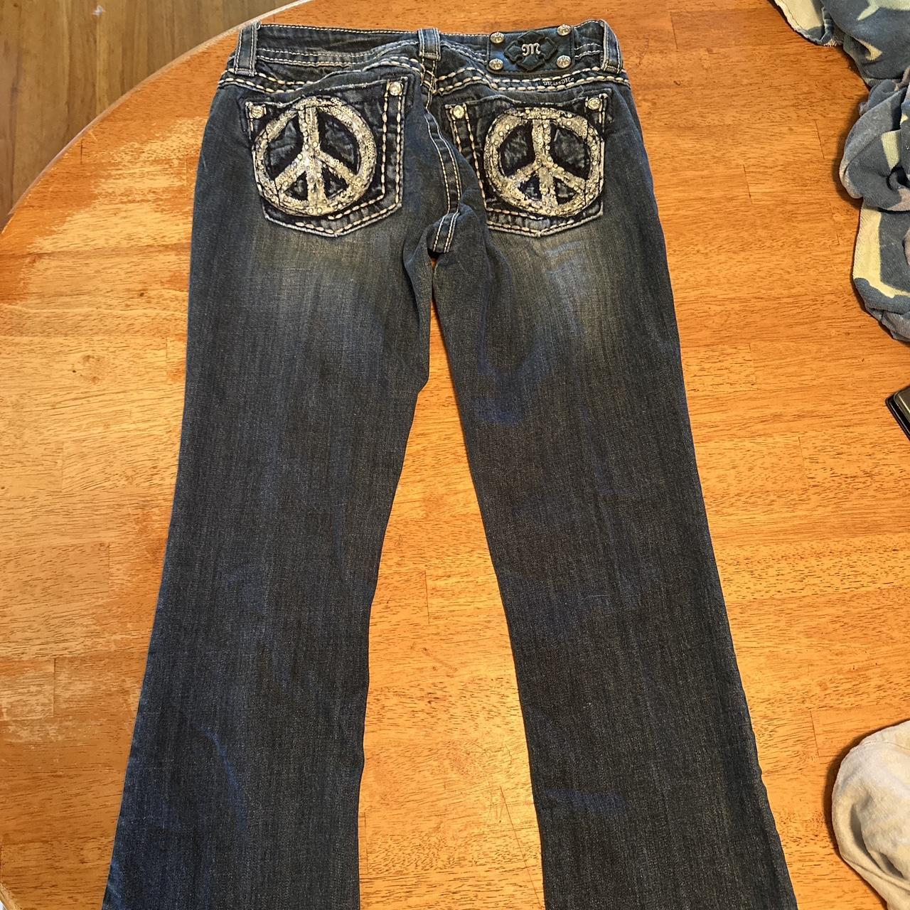 Deals Miss Me peace sign heart jeans size 28